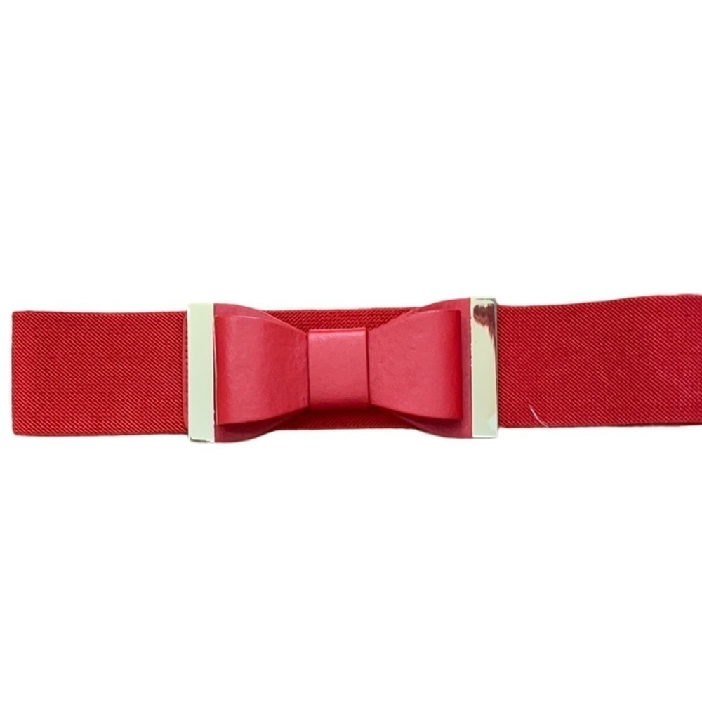 Red stretch bow belt NEW